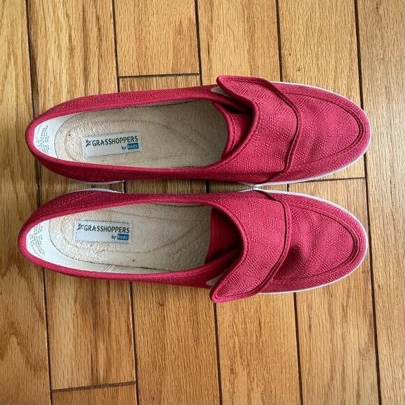 Vintage Women’s Red Canvas Grasshoppers by Keds Size 8 1/2 - Picture 9 of 12